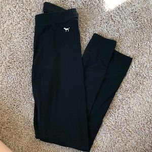 PINK black cotton leggings